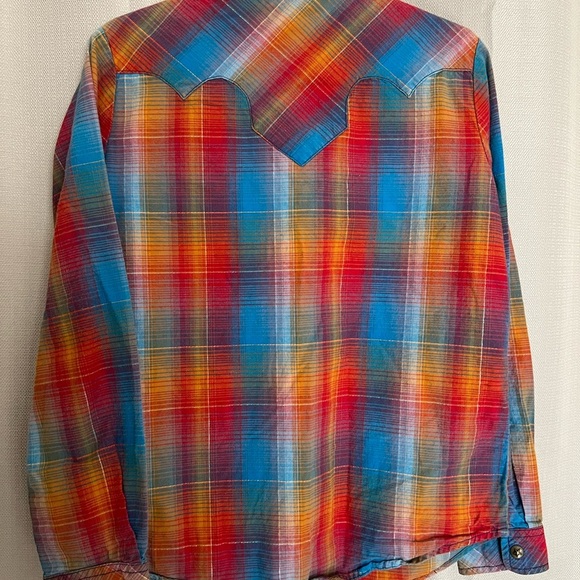 Roper Plaid Shirt – Western Button Down with Rodeo Style - Picture 3 of 3